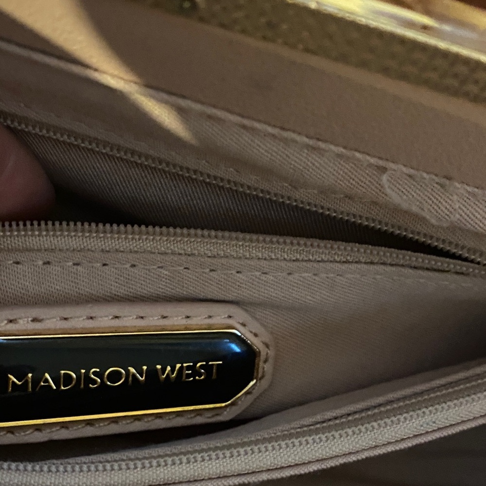 Madison West Pink Crossbody Bag with Gold Accents - Picture 4 of 7